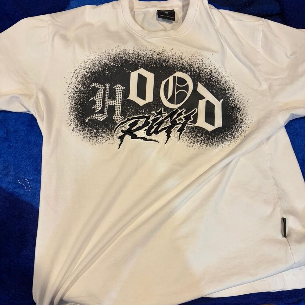 Hoodrich Men's White and Cream T-shirt